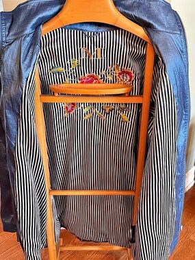 Mycra Pac One Reversible Striped Embroidered Travel Rain Coat Hooded
